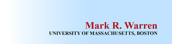 Mark R. Warren: Harvard Graduate School of Education